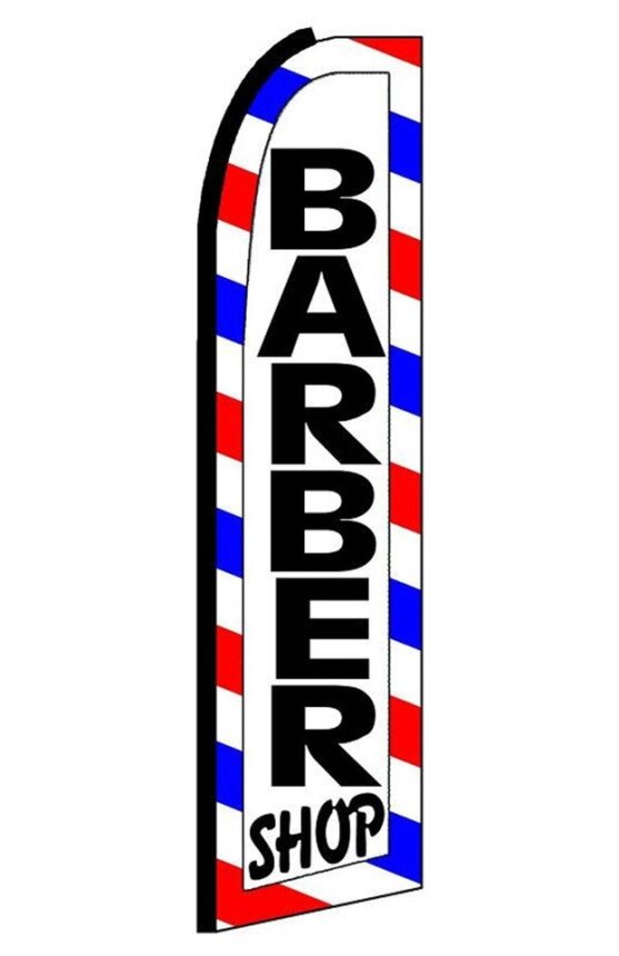 Barber Shop Swooper Flag (1)