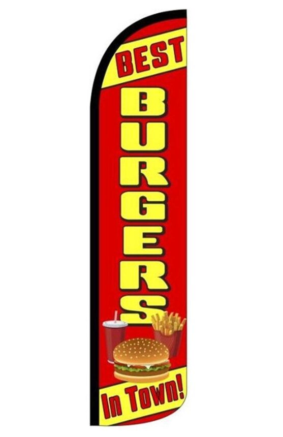 Best Burgers in Town Windless Flag